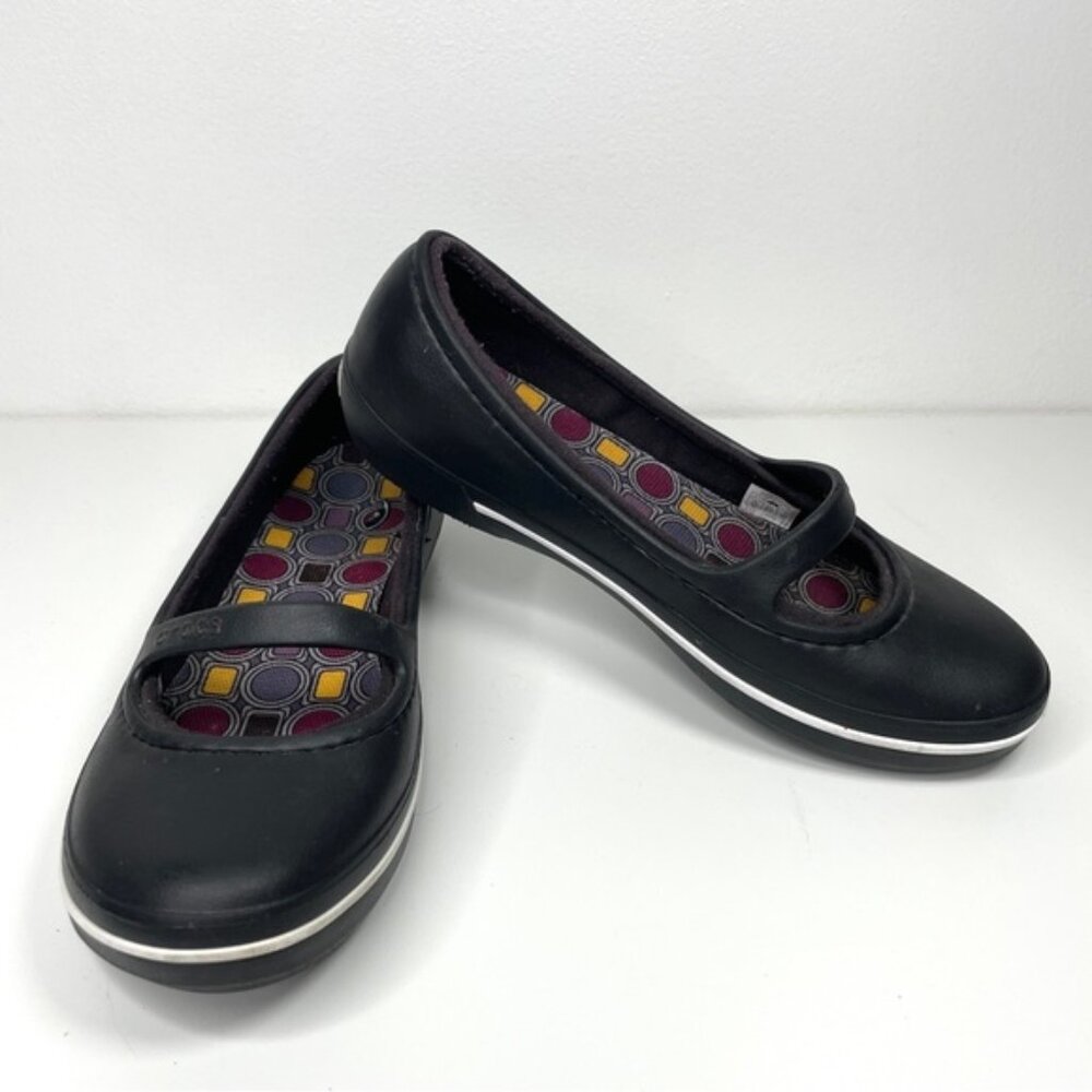 Crocs Mary Jane Slip On Flats Comfort Sz 7W